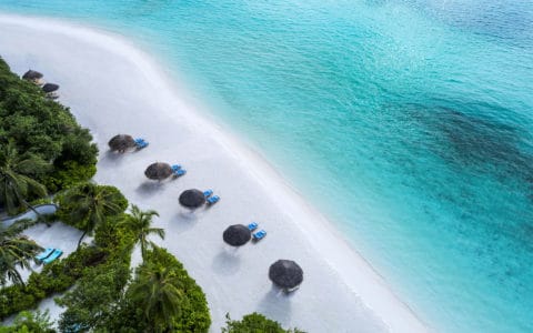 Four-Seasons-Kuda-Huraa-Beach-Bungalows-with-Pool-Aerial.