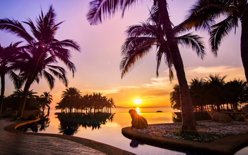 Sunset over the sea, Barbados