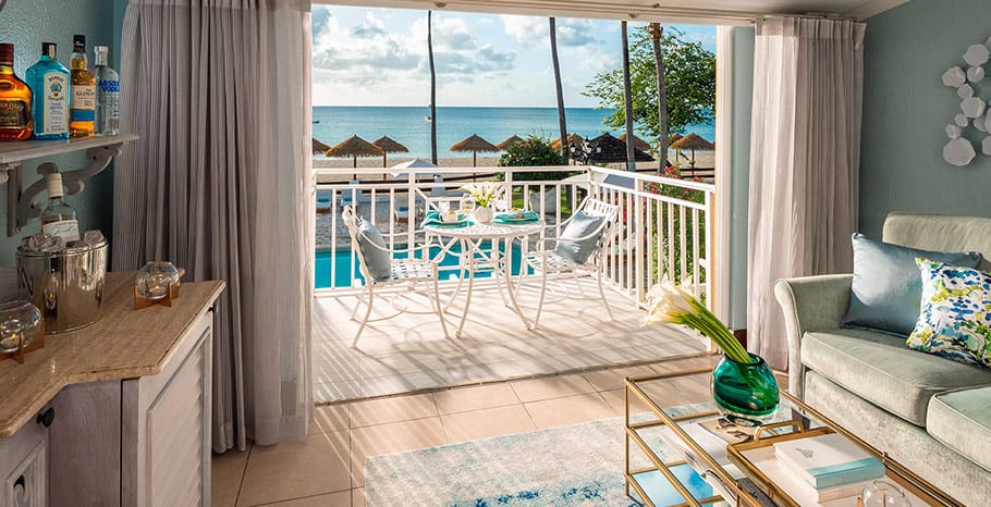 Sandals Grande Antigua Caribbean Beachfront Grande Luxe Club Level Room