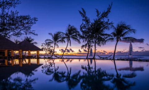 Sandals Royal Barbados Pool at Night