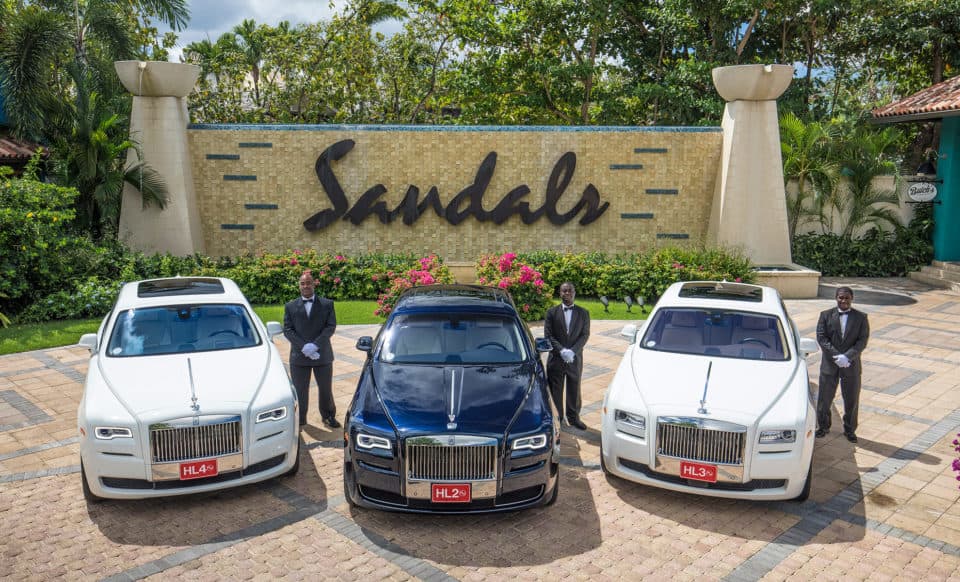 Sandals Royal Barbados Rolls Royce Transfer