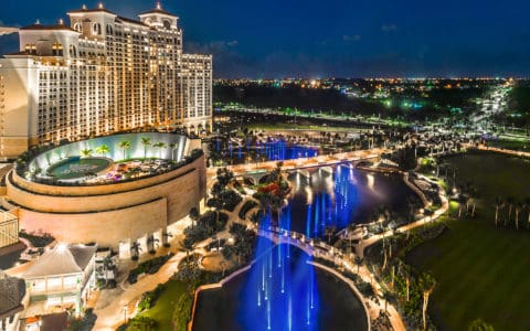 Grand-Hyatt-Baha-Mar-Exterior-Property-Show-Fountains-Night