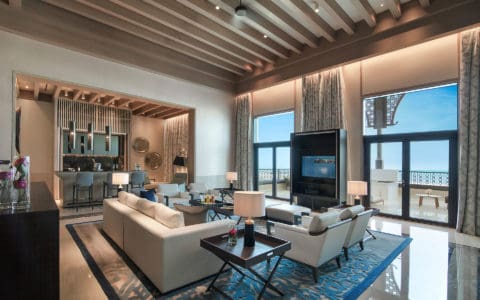 Saadiyat Rotana Main Pool Royal Suite Living Room