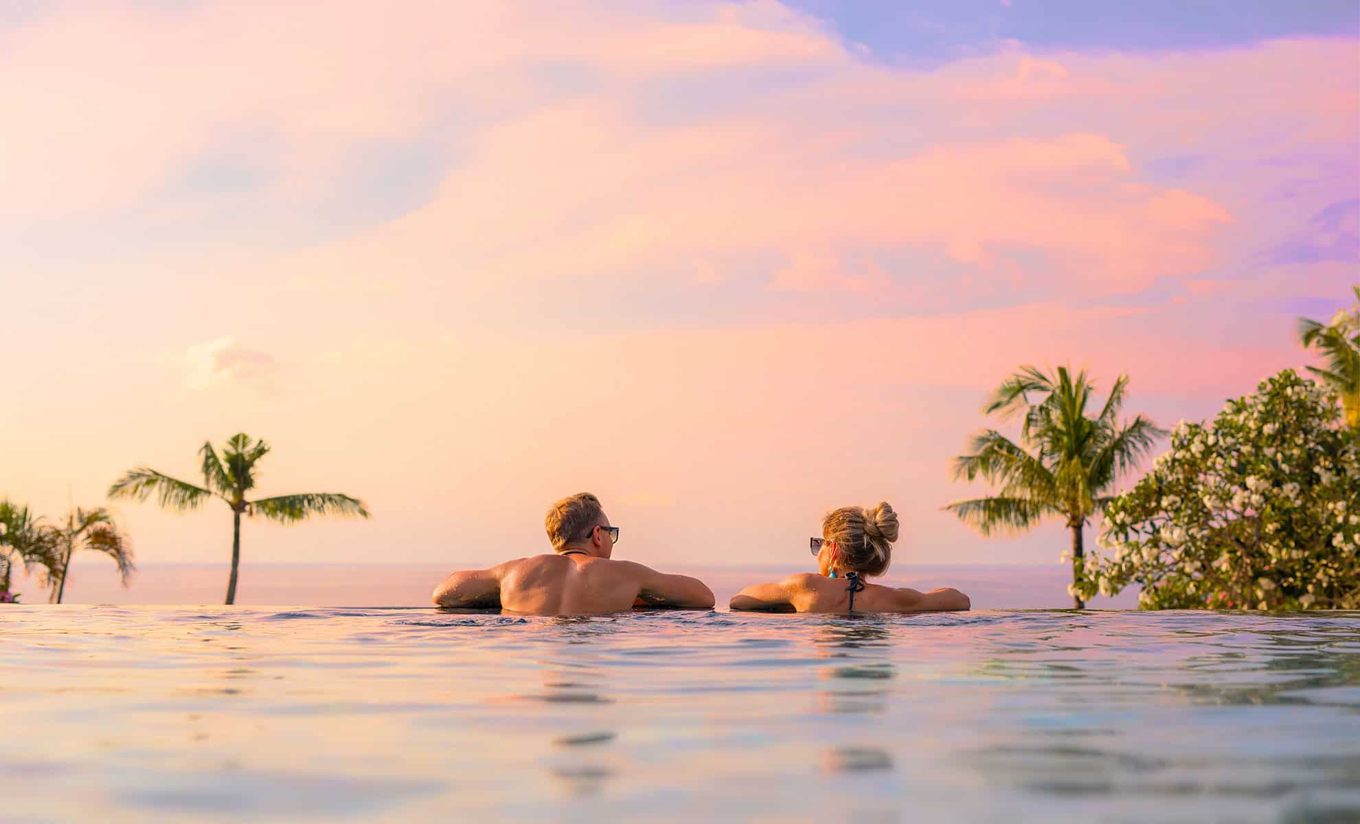 Couple on Holiday Infinity Pool