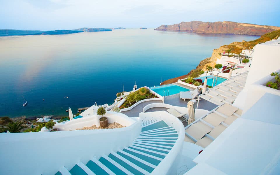 Step into your Santorini infinity pool